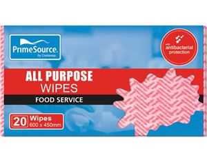 Cloth-Red-All-Purpose-Wipe-60cm-x-45cm-(20)-PrimeSource-(755402)