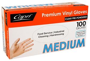 Gloves-Vinyl-Medium-Powdered-(100)-Capri-(800366)